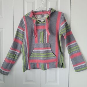 Original Senor Lopez Mexican Made Woven Pullover Hoodie M